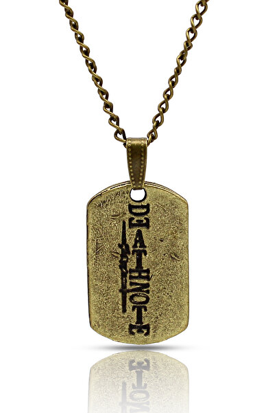 kolbi قلادة Death Note Anime Fan - مع سلسلة كلاسيكية صفراء عتيقة