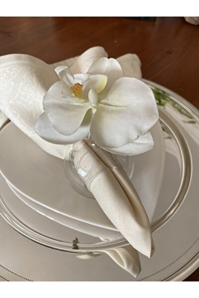 moz dekorasyon Cam Peçete Yüzüğü 4 Adet Üfleme Cam Peçetelik El Yapımı Peçetelik