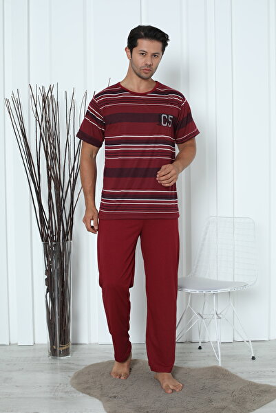 FAMES PİJAMA Ανδρικό Σετ Πυτζάμες Χτενισμένο Βαμβακερό - Με Δαχτυλίδι