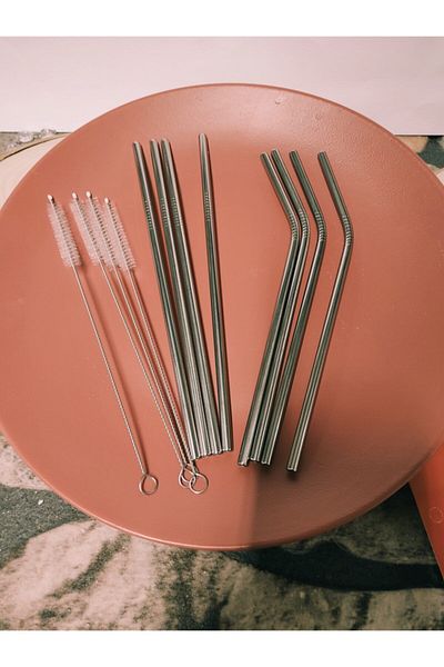Mitra 8 Pieces Metal Straw