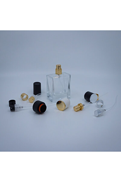 D&B YOL Boş Parfüm Şişesi 50 ml (2 ADET) Küçük Kare (APARAT ILE KAPATILAN-KOL...