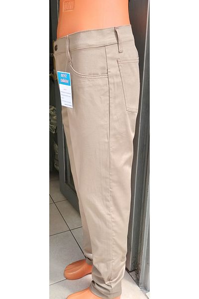 BeyzDenim Plus Size Classic Linen Trousers - Summer, Earth Color, Jeans Cut