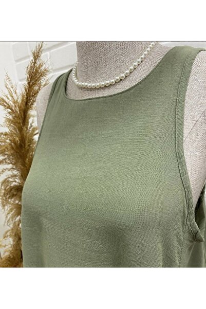 Myzen KISA KETEN SALAŞ ELBİSE