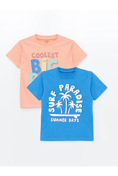 LC Waikiki LCW baby - Crew Neck Printed Baby Boy T-Shirt Set of 2
