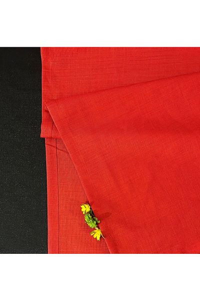Zeren Home Red Glitter Polyester Rectangular Runner - Meral Lead Collection 40x160