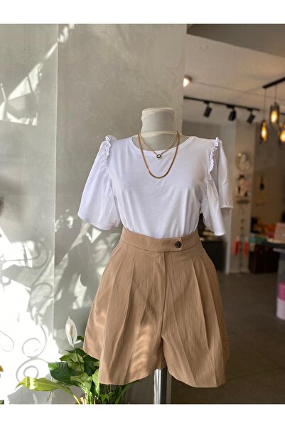 FK PYNAPPEL BOL KESİM ŞORT BEJ