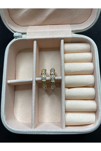 Liva Accessories Tiffanny Desenli Taşlı Küpe-kararmayan Altın Renkli, Anti-al...