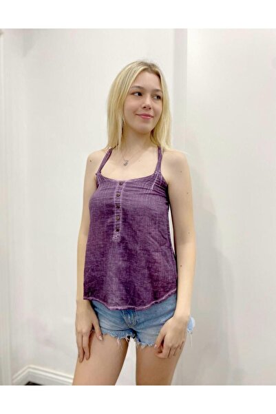 Bohemian Kadın Sırtı Çapraz Askılı Organik Pamuk Naturel Antik Dokuma Bluz