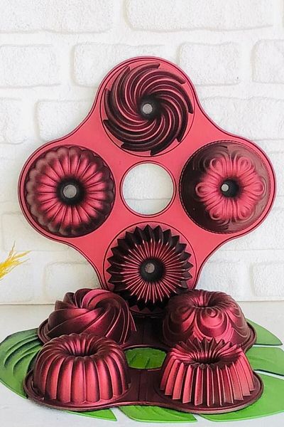 MEŞELER Galaxy 4-Piece Casting Granite Cake Mold