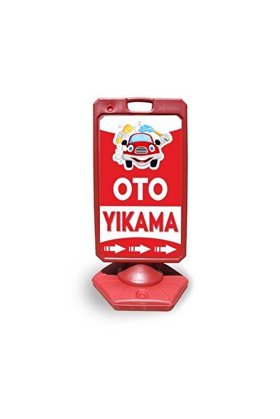 Reklamediyoruz Oto Yıkama Reklam Ve Yönlendirme Uyari Dubasi A Tabela Kırmızı