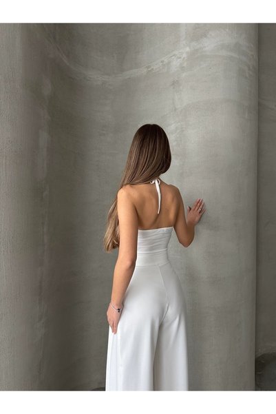 mydukkan.co White Body Suit - Flower Detail Design