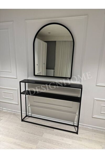 zdesignhome 80x100 Cm Ayna + 90x25x100 Cm Dresuar Takım Z08