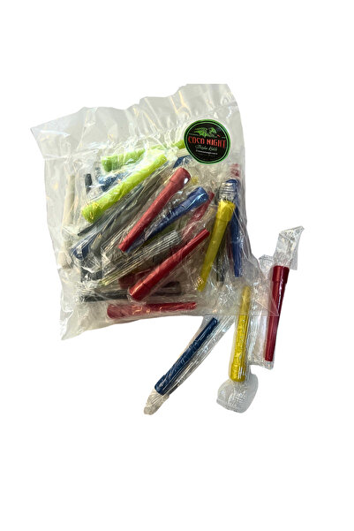 Coco Night #6 paket x 40lı Coco Night nargile sipsisi, 2,5m folyo hediye, plastik sipsi, kalem sipsi