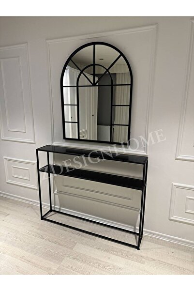 zdesignhome 80x100 Cm Ayna + 90x20x120 Cm Dresuar Takım Z07