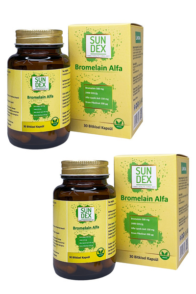 Sun Dex Family Health Since 2021 2’li Paket Bromelain Alfa Bromelain, Alfa Li...