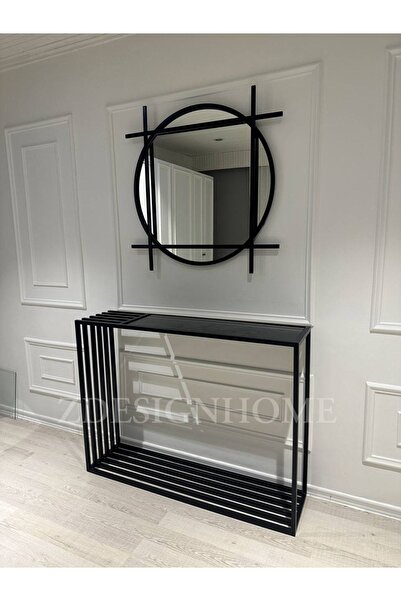 zdesignhome 85 Cm Ayna + 120x30x90 Cm Dresuar (siyah Cam)