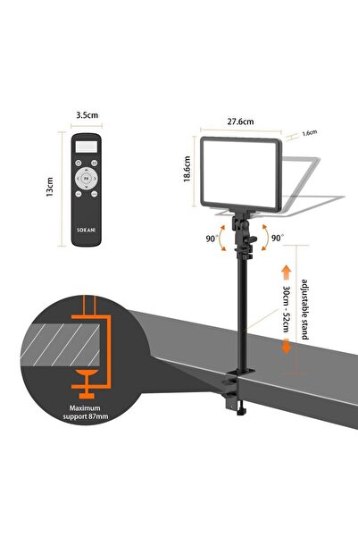 ZİNTECH TEKNOLOJİ Taşınabilir Led Stüdyo Işığı, Uzaktan Kumanda/youtube Için ...
