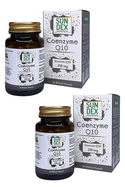 Sun Dex Family Health Since 2021 2 Pack Coenzyme Q10 200 Mg 30 Herbal Capsules