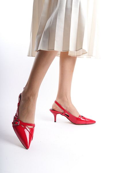 MRVN MERVINA Buckle Sortie Belted Heeled Shoes