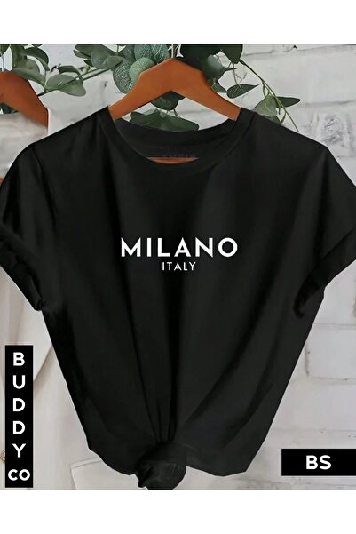 BUY CENTER Unisex velika pamučna majica sa milanskim printom