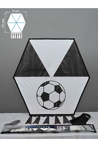 GÜLEN UÇURTMA KUMAŞ ÇERÇEVELİ ALTIGEN UÇURTMA ORTA BOY / TARAFTAR