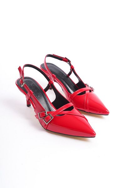 MRVN MERVINA Buckle Sortie Belted Heeled Shoes