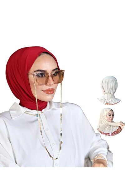 Sahra Şal Dünyası Χιτζάμπ με κολάρο - Γυναικείο μοντέλο κασκόλ, Hijabchi