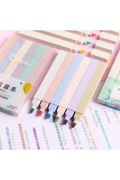 NaSaDAN Soft Colors Soft Tip Highlighter Set