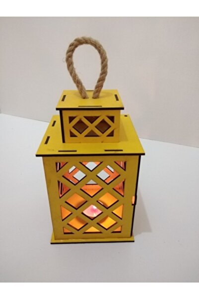 Ahşap Aksesuar Ahşap Dekoratif Fener Mumluk