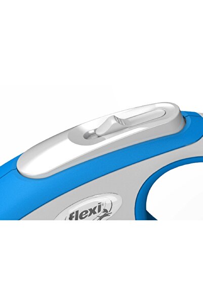 Flexi New Comfortable M Size Strip Collar - 5 Meters Automatic Strip Dog Extension - Max 25kg