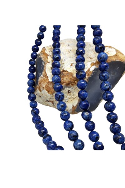 RLX BUJİTERİ Lapis Lazuli Damarlı Doğal Taş Dizisi 8 Mm
