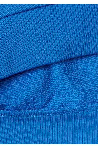 United Colors of Benetton Boy's Saks Blue City Printed Crew Neck Sweatshirt