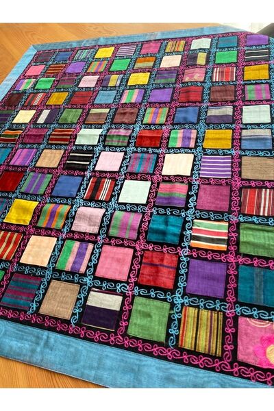 Bohemian Square Patched and Bordered Tablecloth