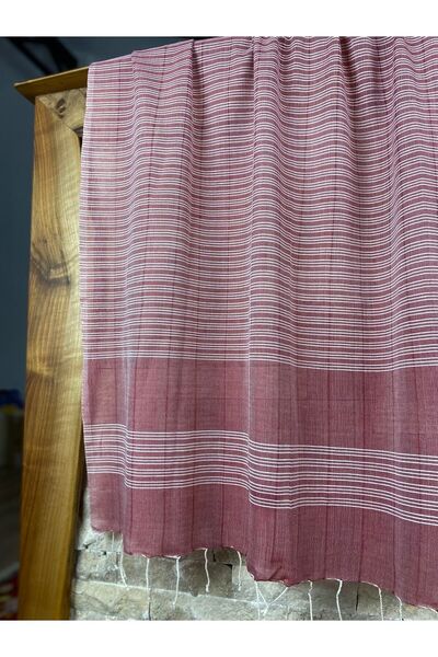 bohemian buldan Natural Red 90x190 Cotton Peshtemal