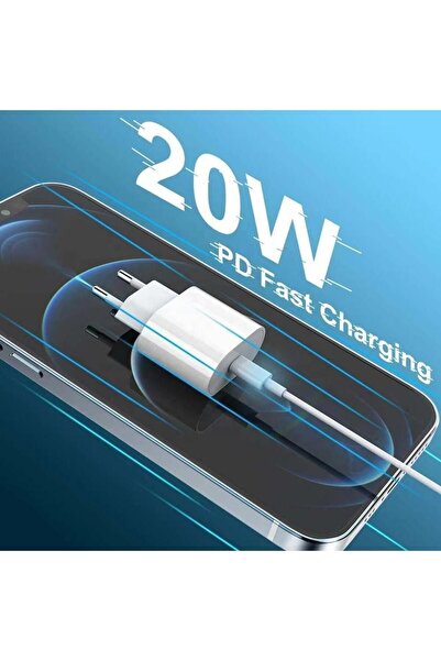 Deppo Trend Apple iPhone 20W Hızlı Şarj Özellikli Usb-C Power Güç Adaptör ve Kablo (iPhone 14 - 13 - 12 - 11)