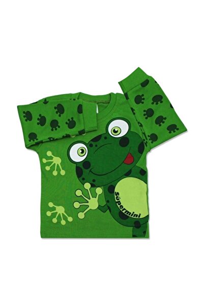 Süper Mini Baby طقم بيجامة أطفال قطعتين على شكل ضفدع K357