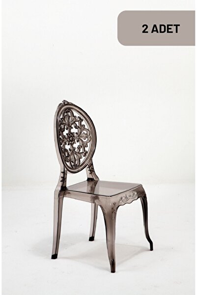 SANDALİE 2 Adet / Mutfak&Salon&Bahçe Tolina Sandalye - Füme