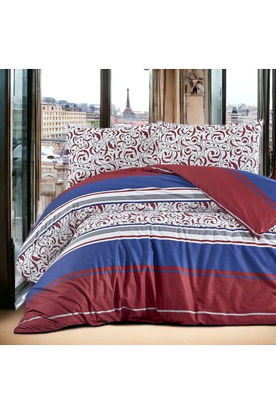 MAJESTE Alinda 100% Cotton Ranforce Double Duvet Cover Set (2 Pillow Cases)-6152