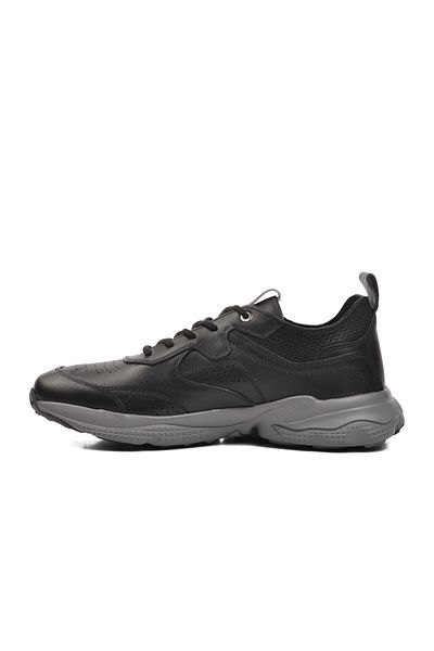 MARCOMEN 152-19736 Black-Smoked Men's Genuine Leather Casual Shoes