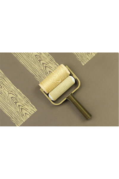 CosmosCraft Ahşap Desenli Boya Rulosu,25 Cm,plastik