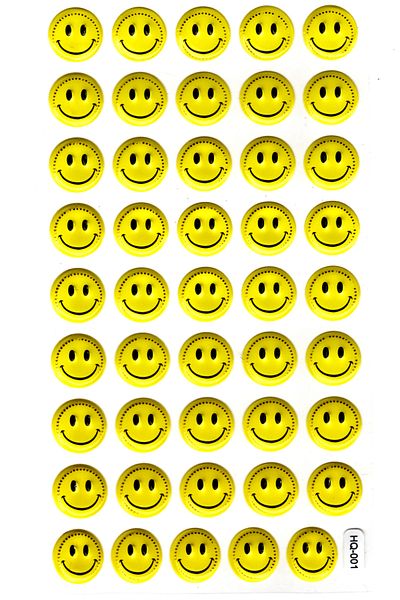 Limmy Αυτοκόλλητο Smiley Emoji Αυτοκόλλητο Ανάγλυφο Notebook Planner - 18x10 cm (HQ001)