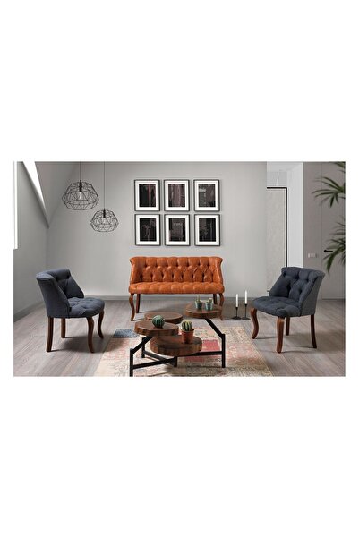 mobilyabazari Tual Çay Seti (salon, Balkon, Cafe, Ofis) 2+1+1