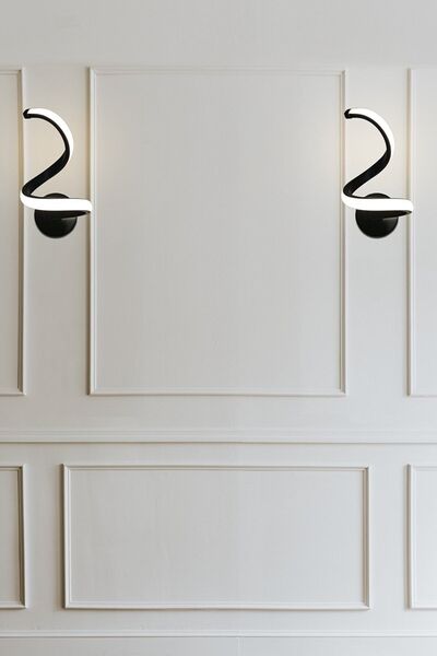 RANSOM Luxury Modern Black Case White Light Novva Led Sconce