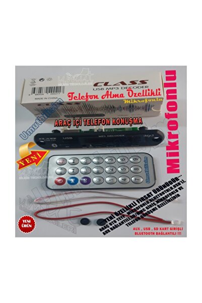 Class Yeni Dizaynlı Model Opel Astra Bluetoothlu Oto Teyp Usb/sd Çevirici Aux Kumandalı 12v Mikrofonludur.