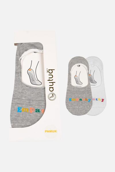 Mısırlı Aytuğ Women's Cotton 2 Pairs Special Boxed Ballerinas - 31354 2