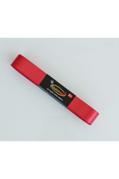 Kezban Tekstil Red Satin Ribbon 2 cm 10 Meters