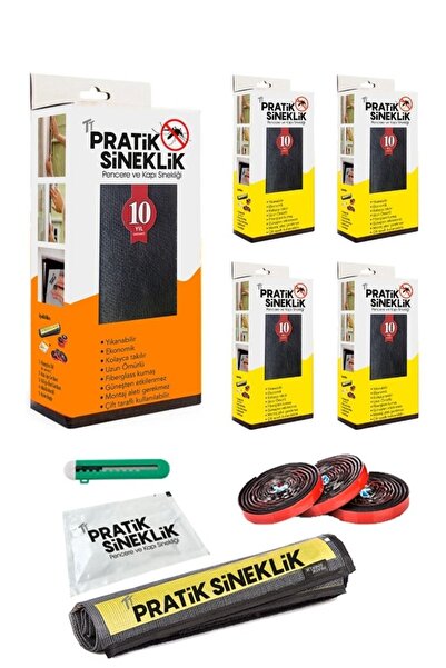 TT Pratik Sineklik | 1 Kapı - 4 Pencere | 5' Li Paket