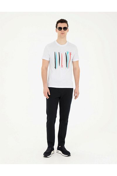 Pierre Cardin OBIN Slim Fit Knitted Trousers with Pockets - Side Zipper and Elastic Waist