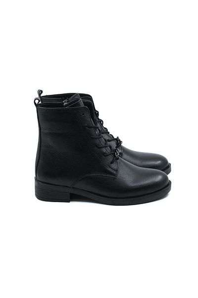 Gusse Women's Black Genuine Leather Boots