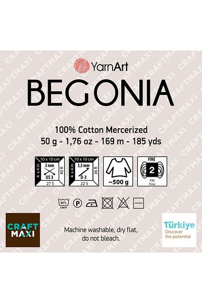 Yarnart Begonıa Melange Marbled Mercerized Πλεκτό Νήμα Χειροποίητο Marbled-506